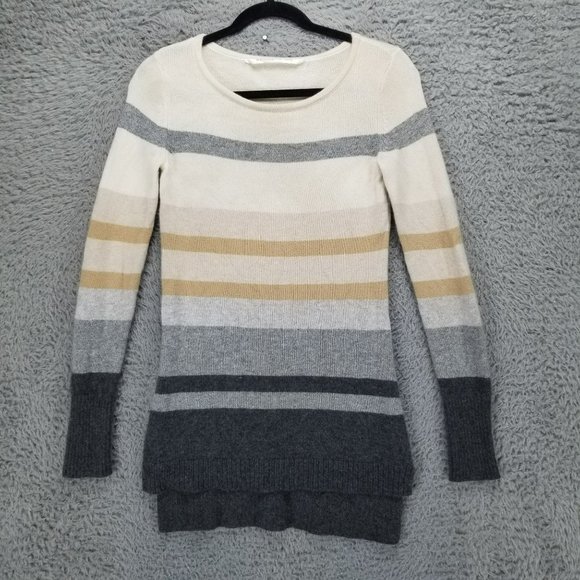 Athleta Sweater Womens XS Multicolor Striped Cashmere Long Sleeve Pullover - Picture 1 of 10